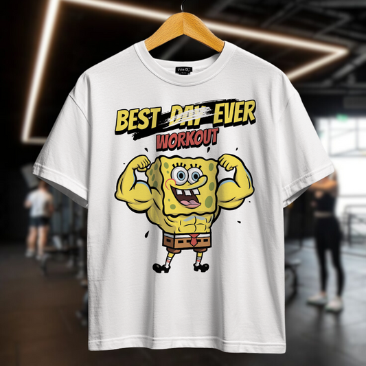 BEST WORKOUT EVER Unisex Oversized Shirt (Frontprint)