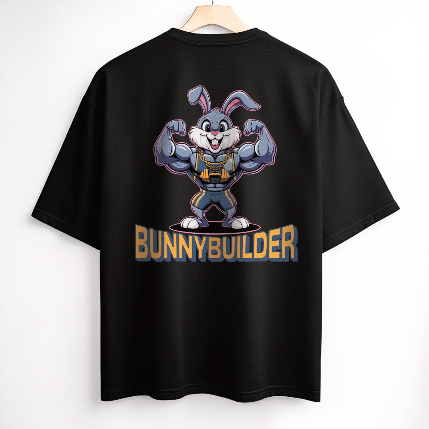 BUNNYBUILDER Unisex Oversized Shirt (Backprint)