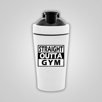 STRAIGHT OUTTA GYM Edelstahl Shaker